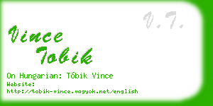 vince tobik business card